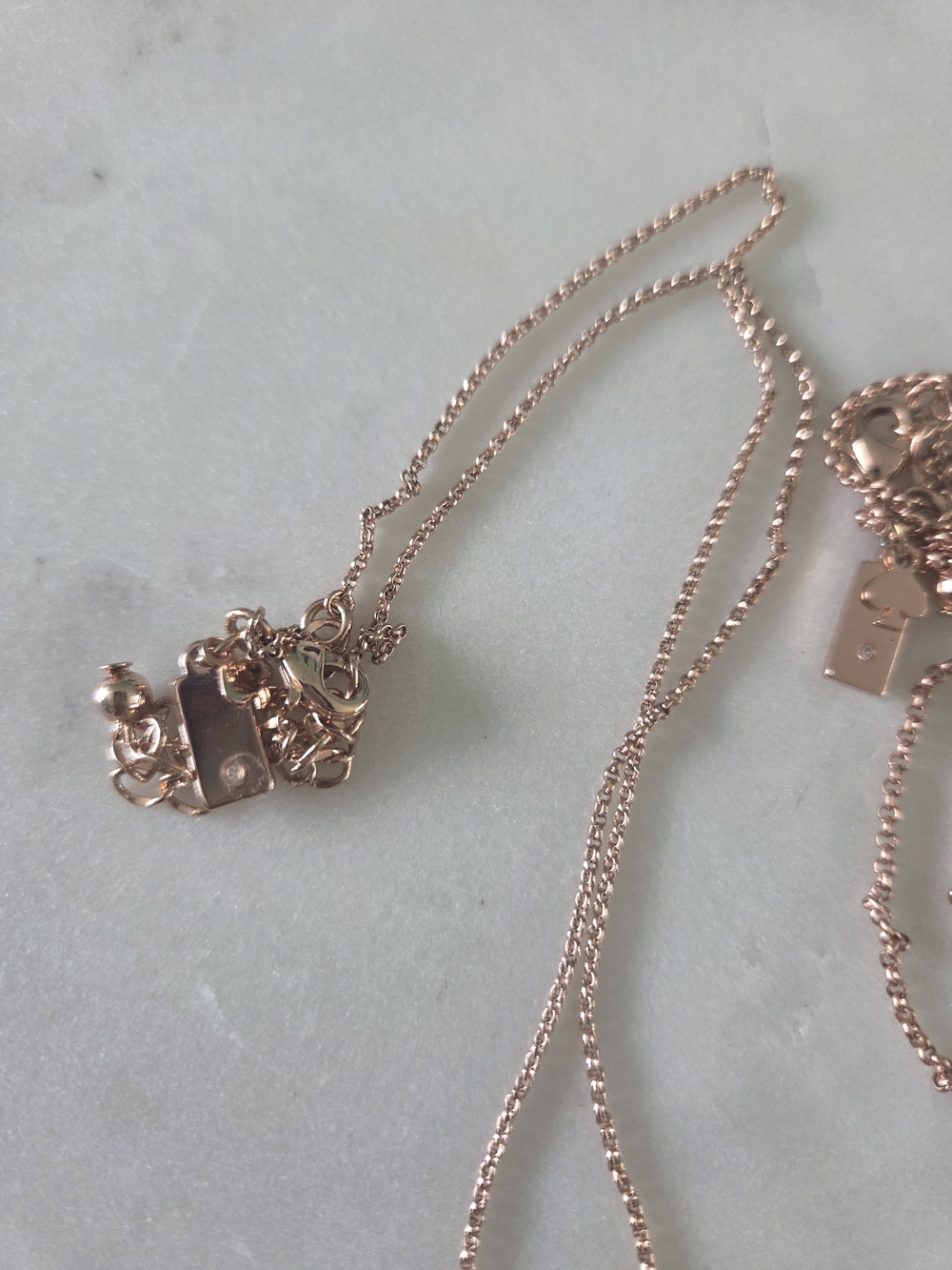 kate spade Rose Gold Heart & Crystal Circle Pendant Necklace Set - Picture 4 of 7